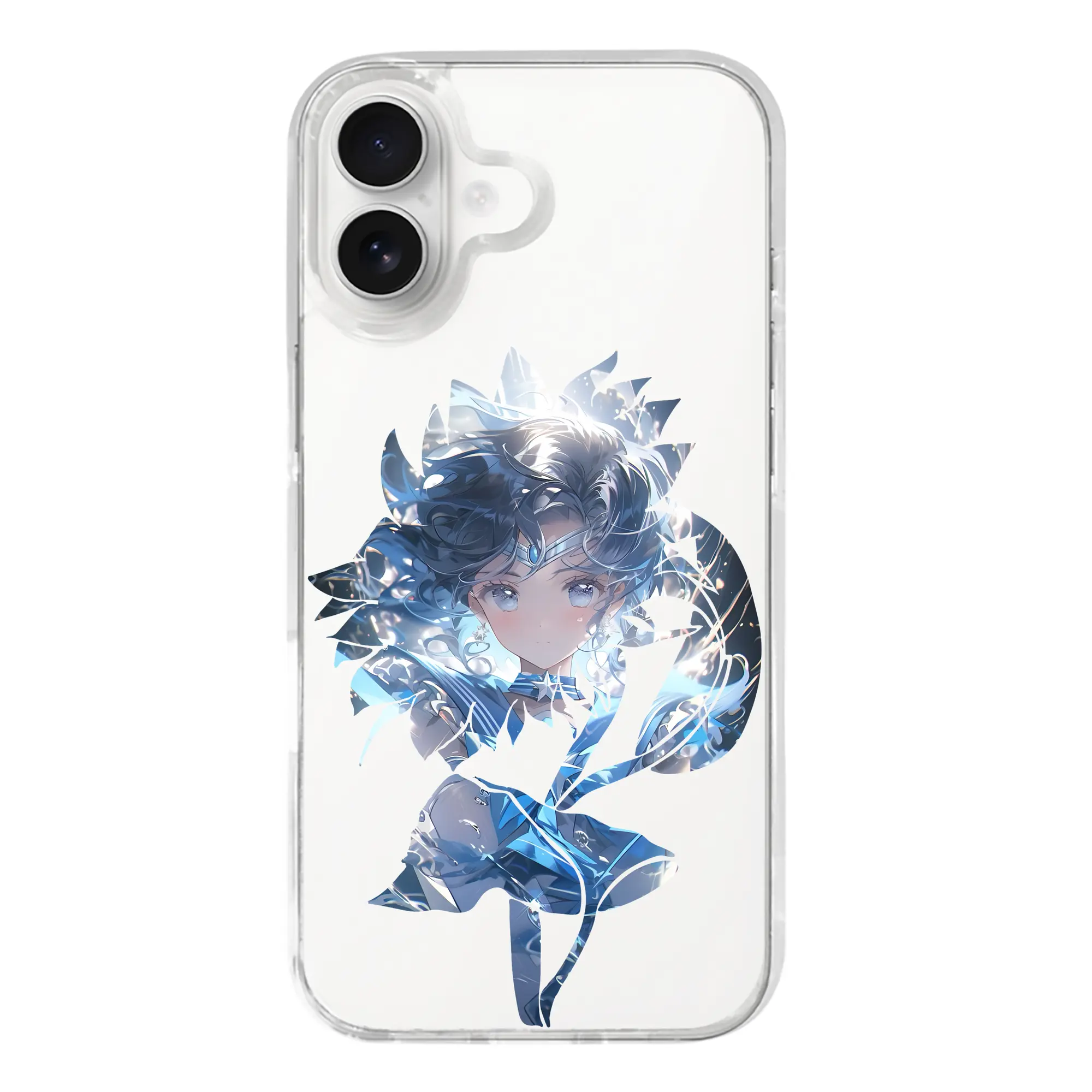 美少女戦士セーラームーン グッズ 水野 亜美 - iPhone 17シリーズ 透明スマホケース – 薄型・耐衝撃・精密フィット保護カバー